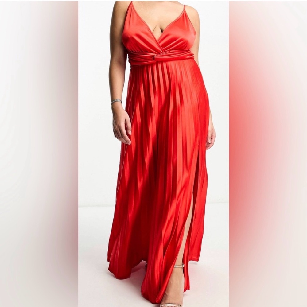 ASOS Design Curve Red Maxi dress